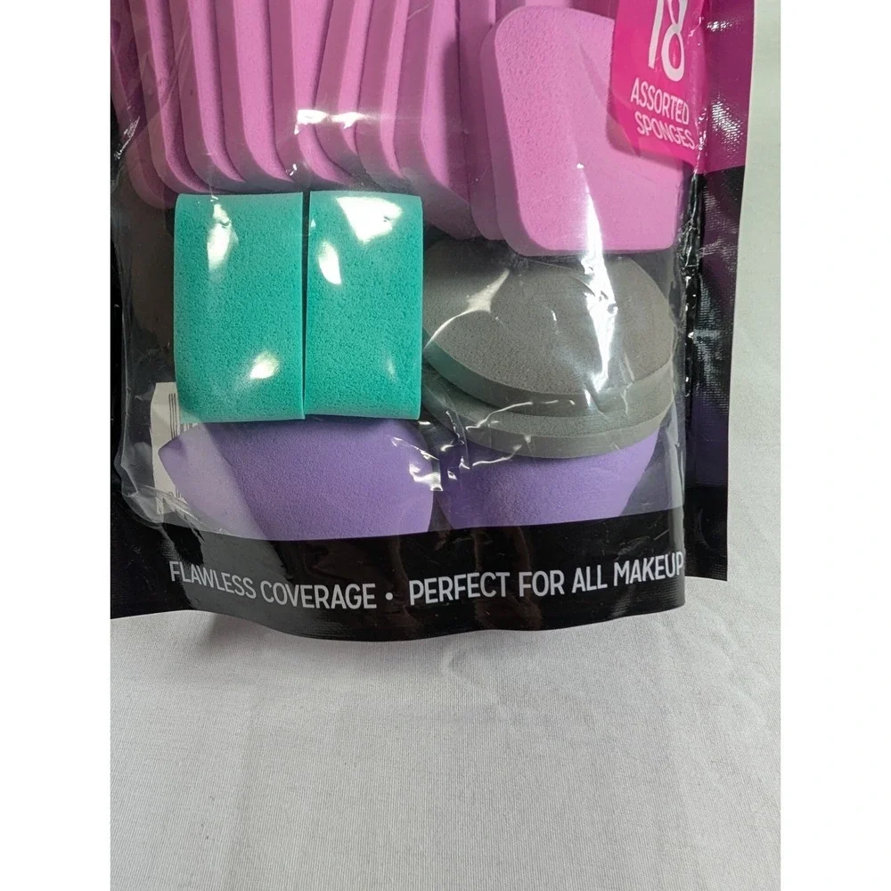 Glam & Beauty Cosmetic Makeup Assortment Sponges Multi Shape